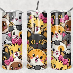 Custom 20oz cat tumbler!